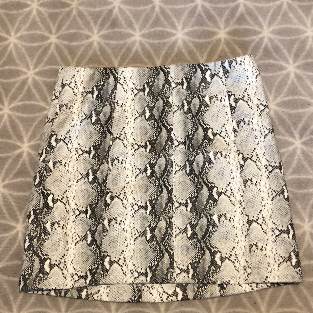 Wild Honey Snakeskin Leather Skirt